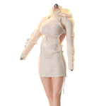JIAOUDOLL Ruched Post-Apocalyptic Style Long Dress JO25X-05 Doll Clothes Accessory Fit 1/6 Scale 12-inches Figure