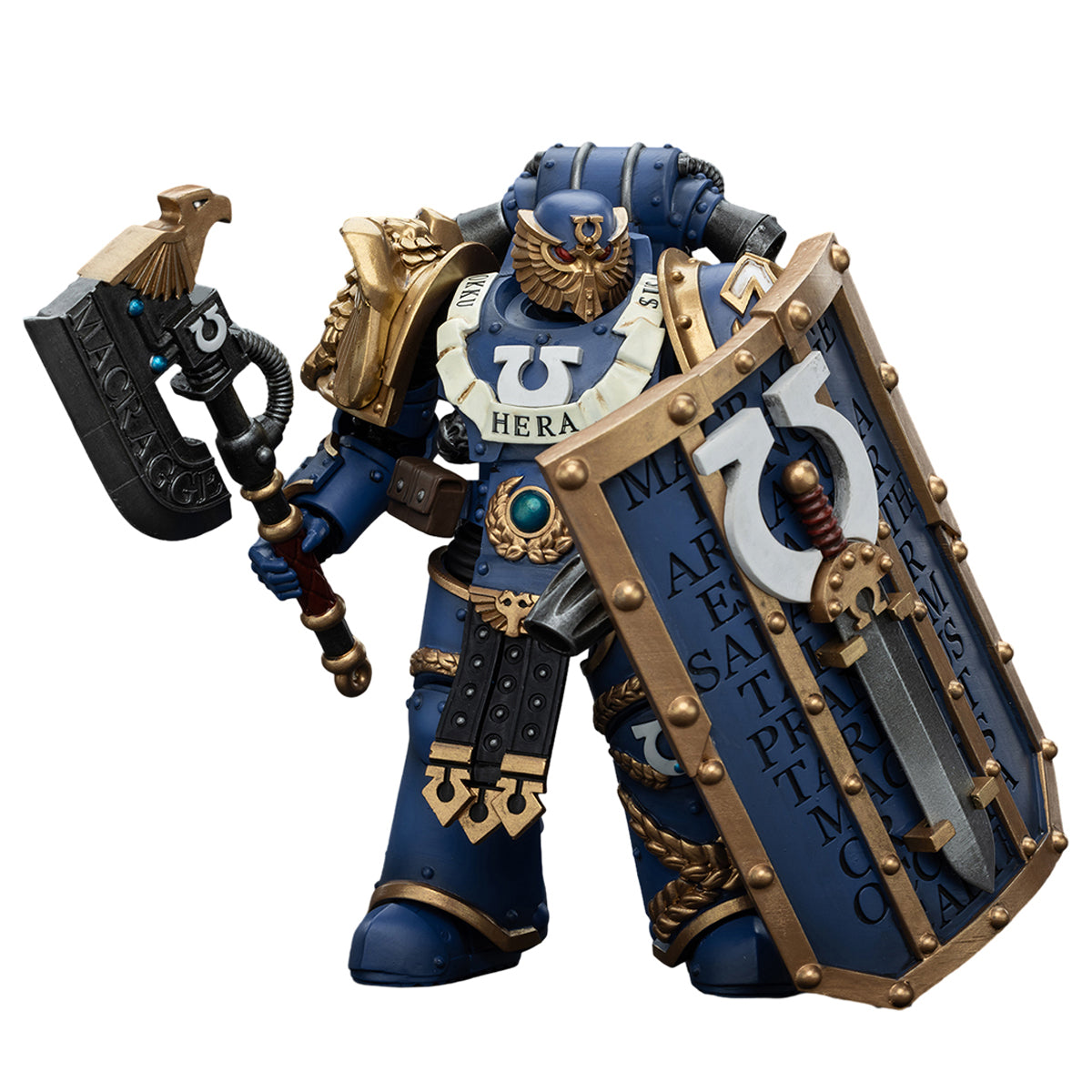 Figura de acción JOYTOY Warhammer La Herejía de Horus Ultramarines Invictarus Suzerain Squad Suzerain 3