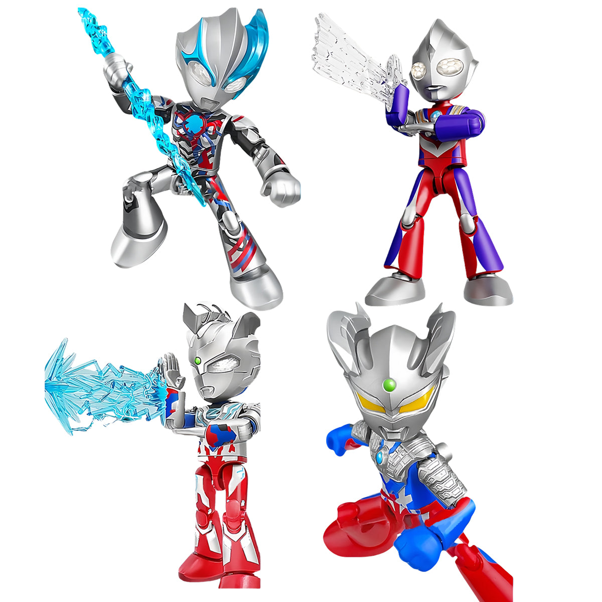Blokees Ultraman Magic Edition Ultra Partners EP1 Conjunto de 4 figuras de acción Conjunto completo