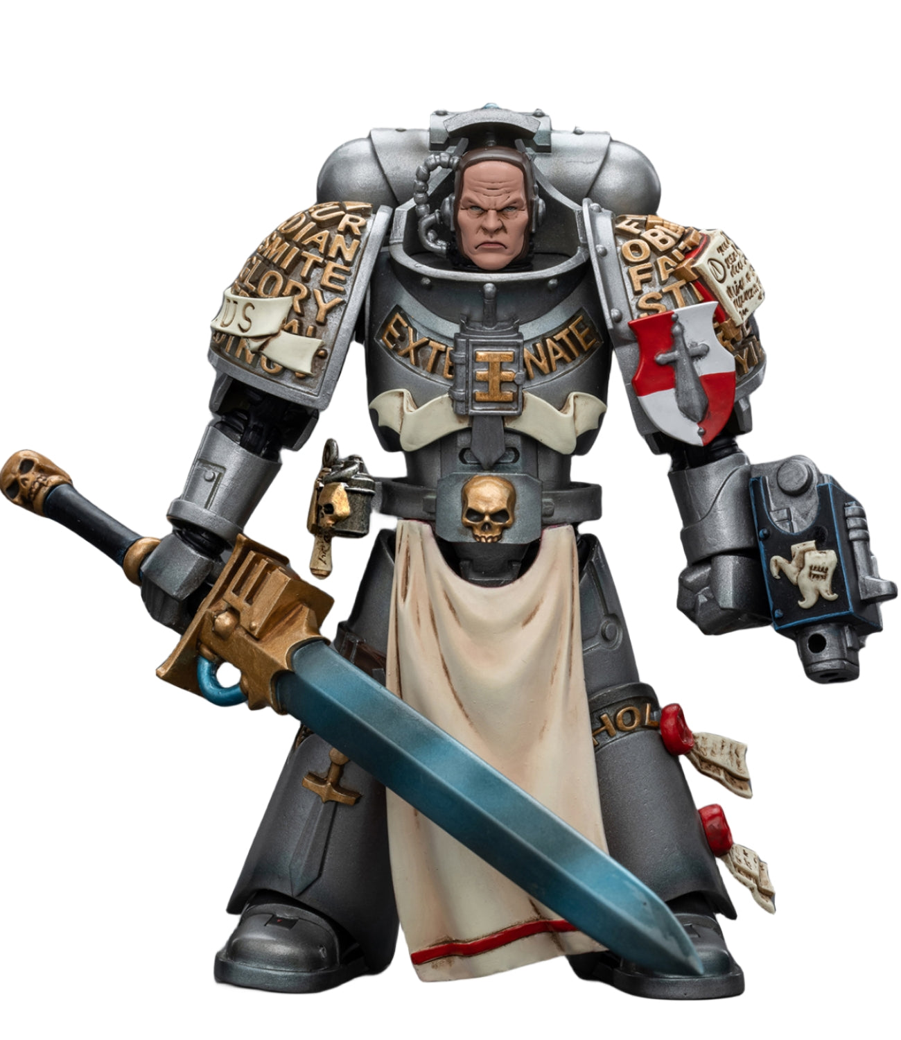 HiPlay JoyToy Warhammer 40K Collectible Figure: Grey Knights Strike Squad Justicar 1:18 Scale Action Figures JT8995