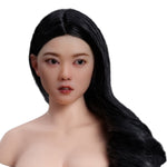 YMTOYS, Movable Eyes Asian Female Head Sculpt Wheat, For 12 Inches Figure