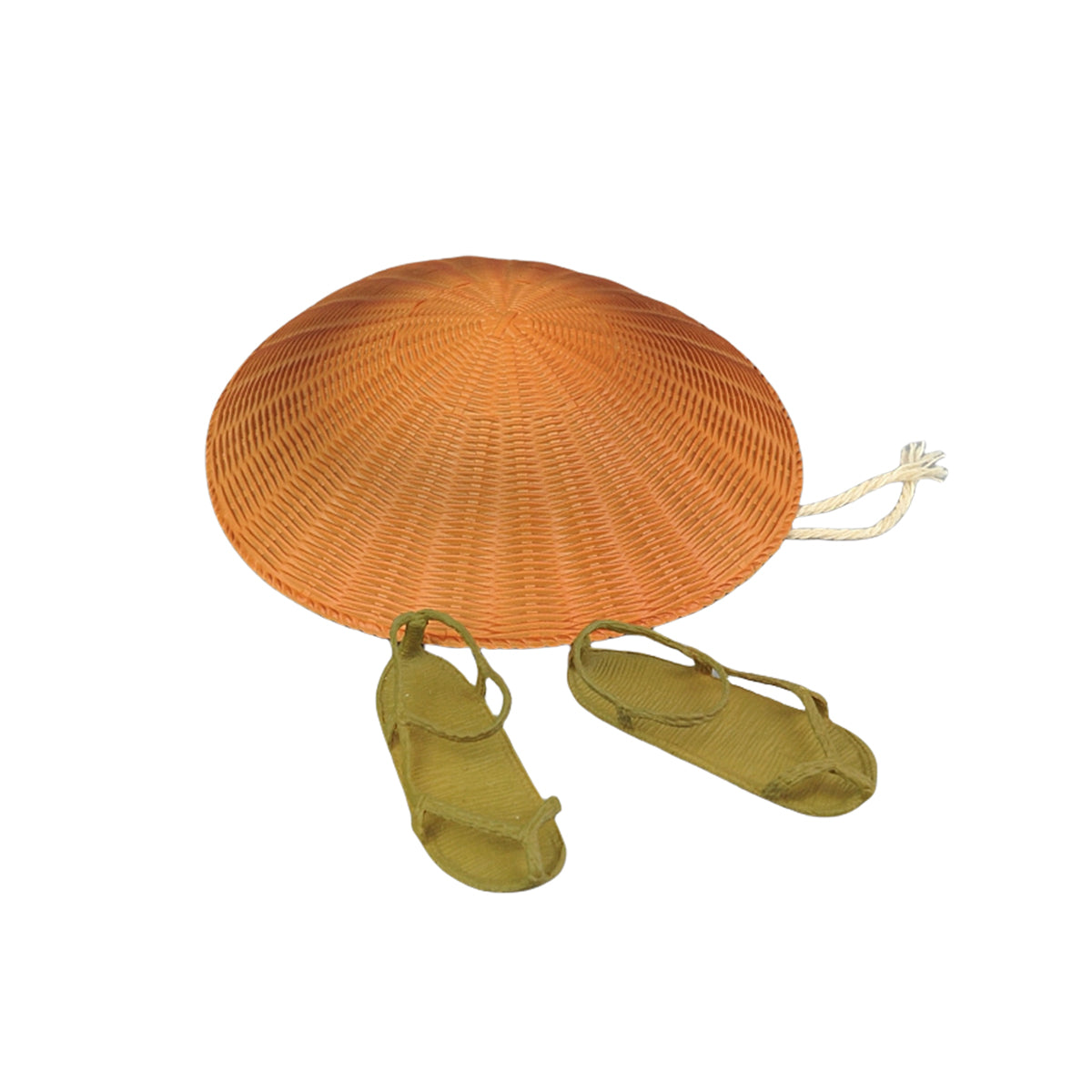 Toyscentre, Samurai Straw Hat + Straw Sandals Set, Doll Accessory for 12-inches Action Figurine