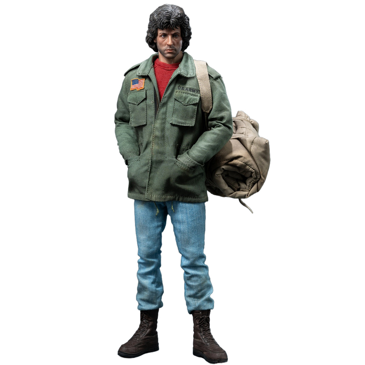 Threezero Rambo: First Blood - 3Z05530W0 John Rambo Field Jacket Edition 1/6 Scale Movie Style Action Figure