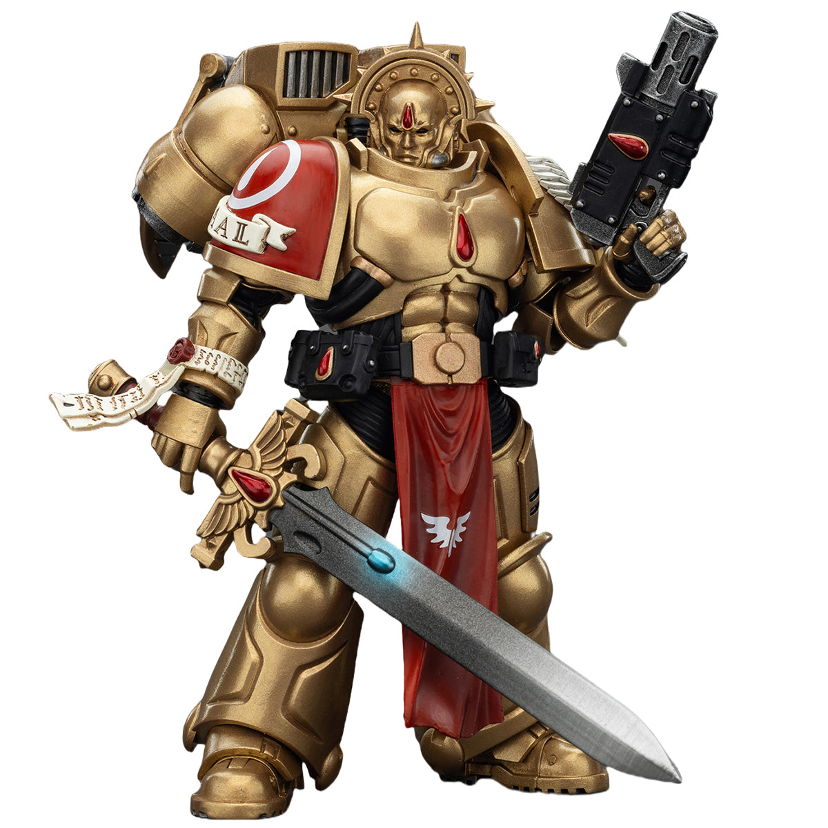JOYTOY Blood Angels Sanguinary Guard with Angelus Boltgun and Encarmine Spear/with Inferno Pistol and Encarmine Blade/'Little' Horus Aximand Captain of the 5th Company/Chaos Space Marines Cypher Lord of the Fallen