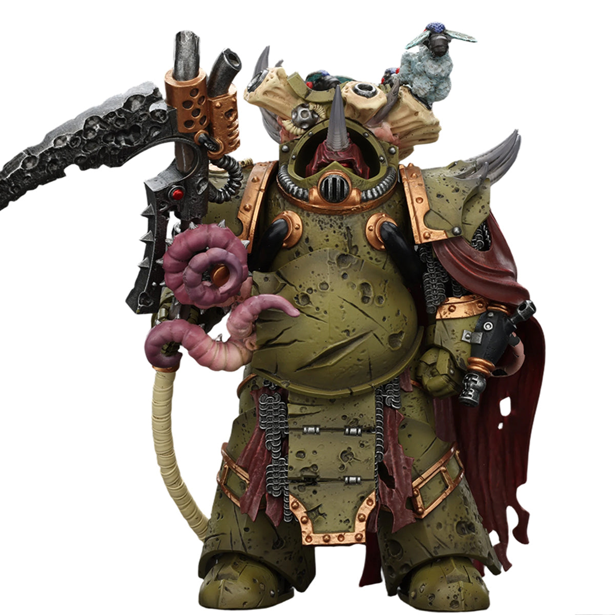 JOYTOY Death Guard Deathshroud Terminator with Manreaper and Plaguespurter Gauntlet & Champion with Manreaper and Plaguespurter Gauntlets 1/18 Scale Warhammer Action Figure