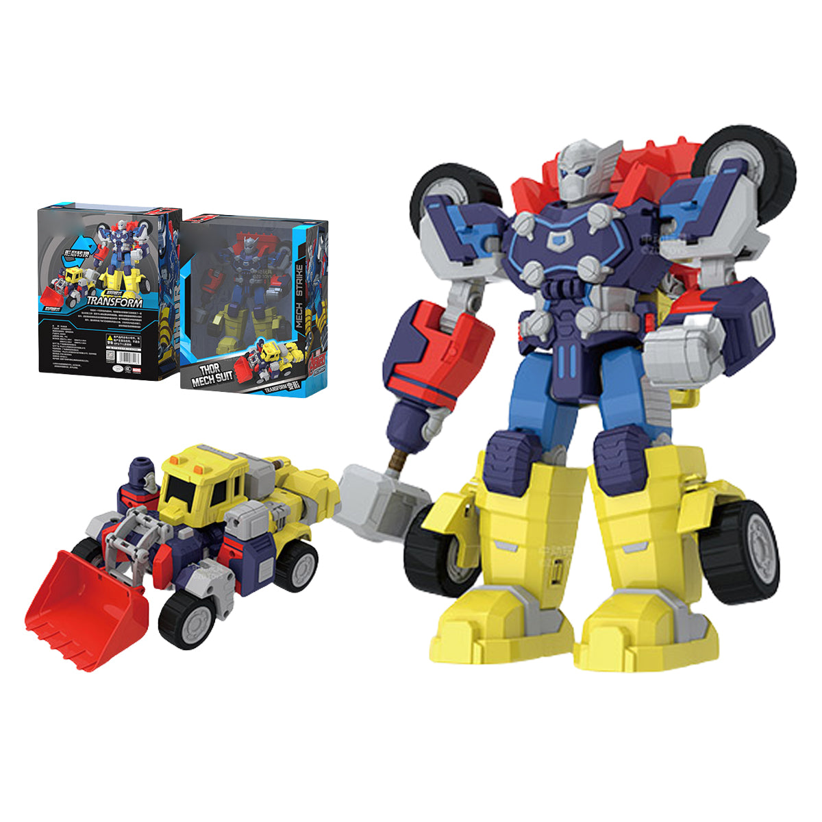 ZD Toys Avengers Transforming Vehicle | Choose Spider-Man, Black Panther, Hulk, Thor, Captain America or Iron Man