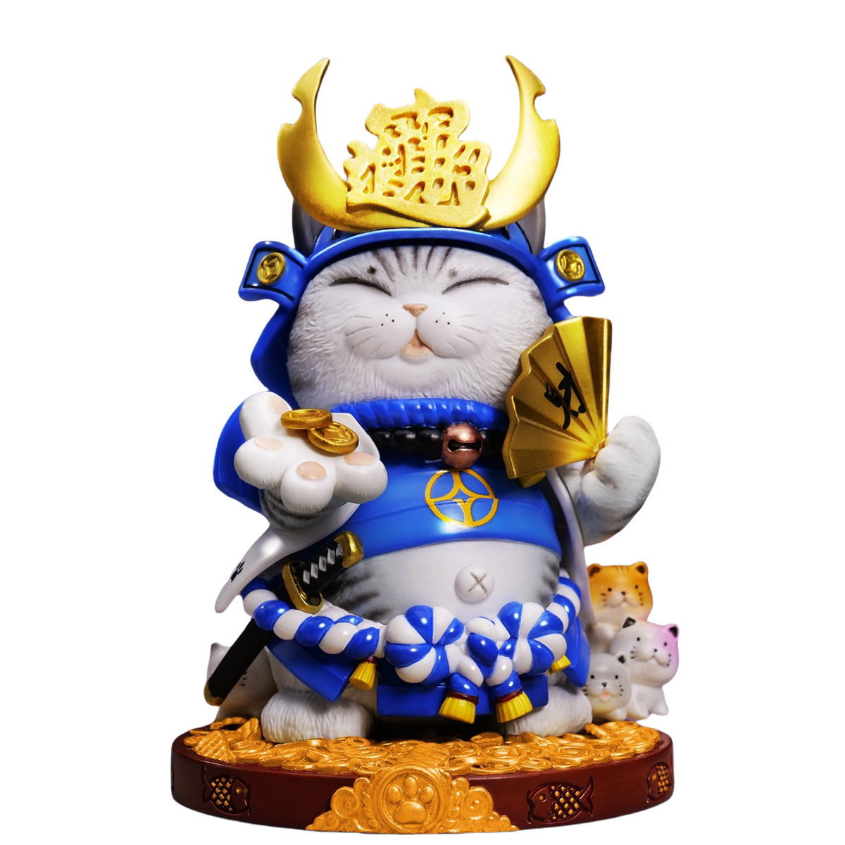 ZFS studio Plutus Cat Mini Edition Blue Color Animal Figurine