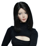 JKTOYS, Asian Beauty Hana with Movable Eyes Head Sculpture, Accessory for 12-inches Action Figurine