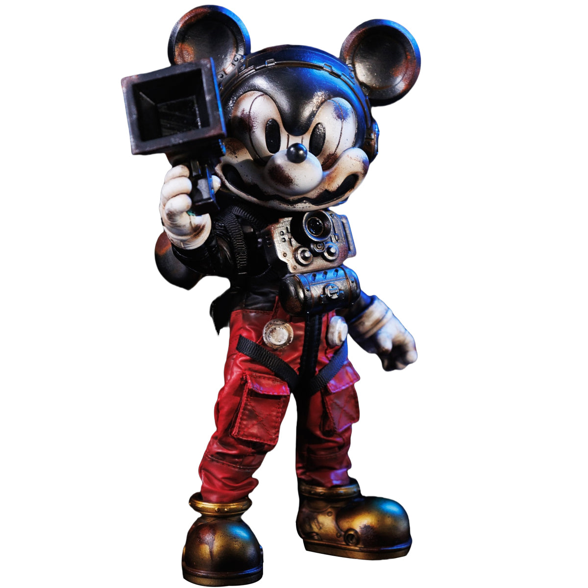 WeArtDoing Time Warrior Series Wasteland: Space Mouse Crimson Red Action Figure