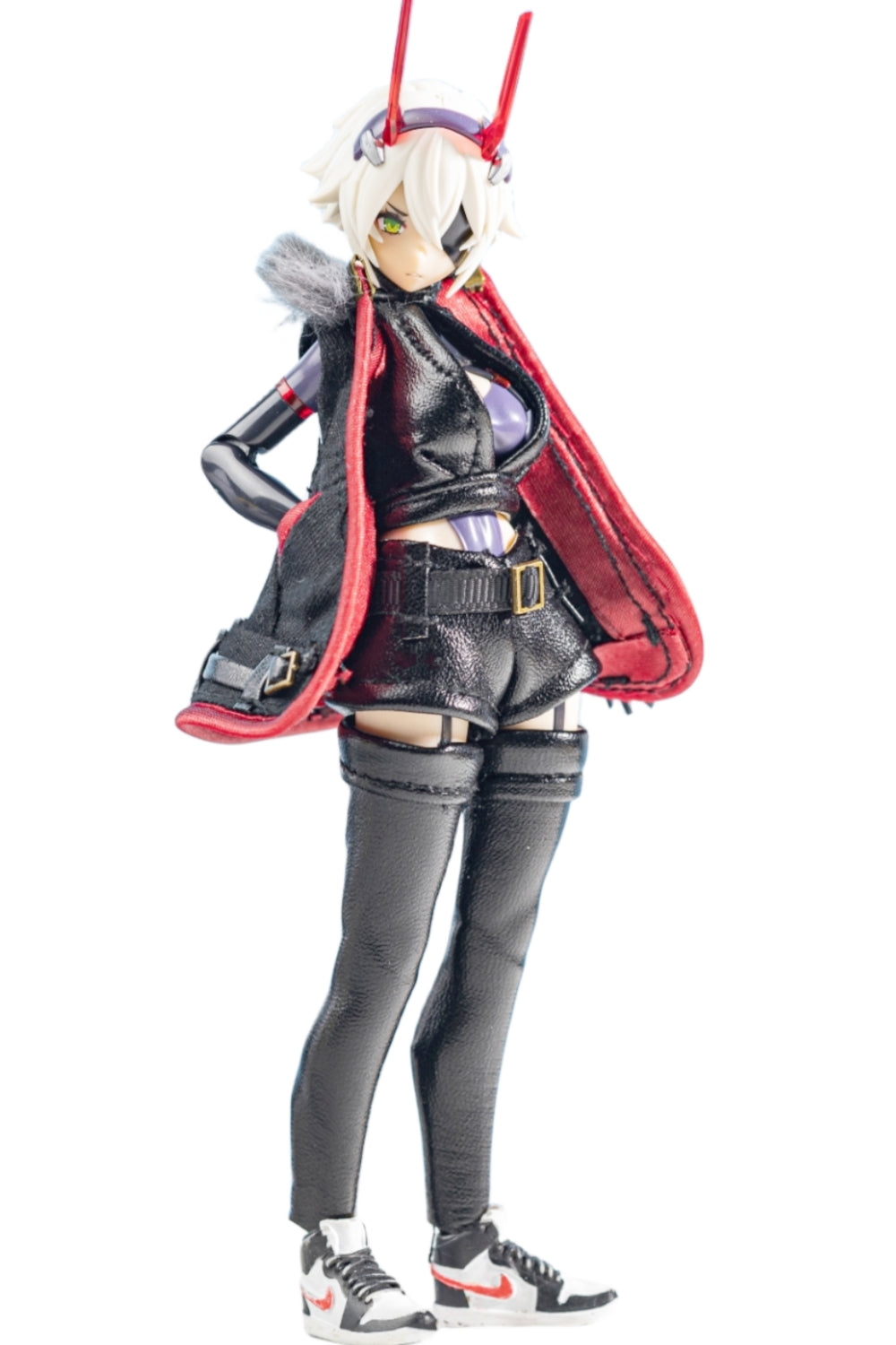 HiPlay A-001 1/12 Scale Figure Doll Clothes: Black and Red Jacket for 6-Inch Collectible Action Figure