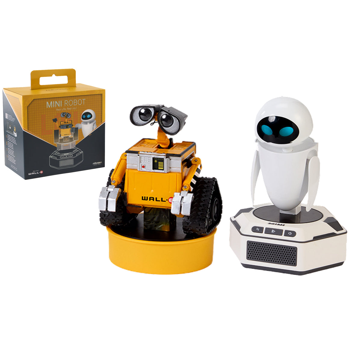 (Only Shipped to the US) Robosen Mini Robot WALL·E + EVE + Base Action Figure Set