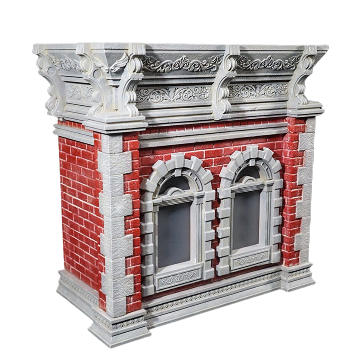 GT Mini Toys Diorama Building Series White and Red Wall Scene Base