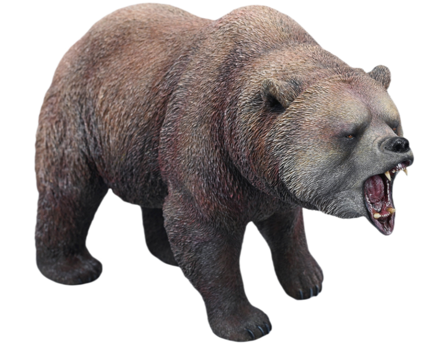 JXK Collectible Bear Figure: Brown Bear 2.0, Expertly Hand-Painted, Lifelike, Safe Resin Miniature Animal Figurine