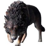 JXK Collectible Wolf Figure: North American Gray Wolf, Expertly Hand-Painted, Lifelike, Safe Resin, 1:6 Scale Miniature Animal Figurine