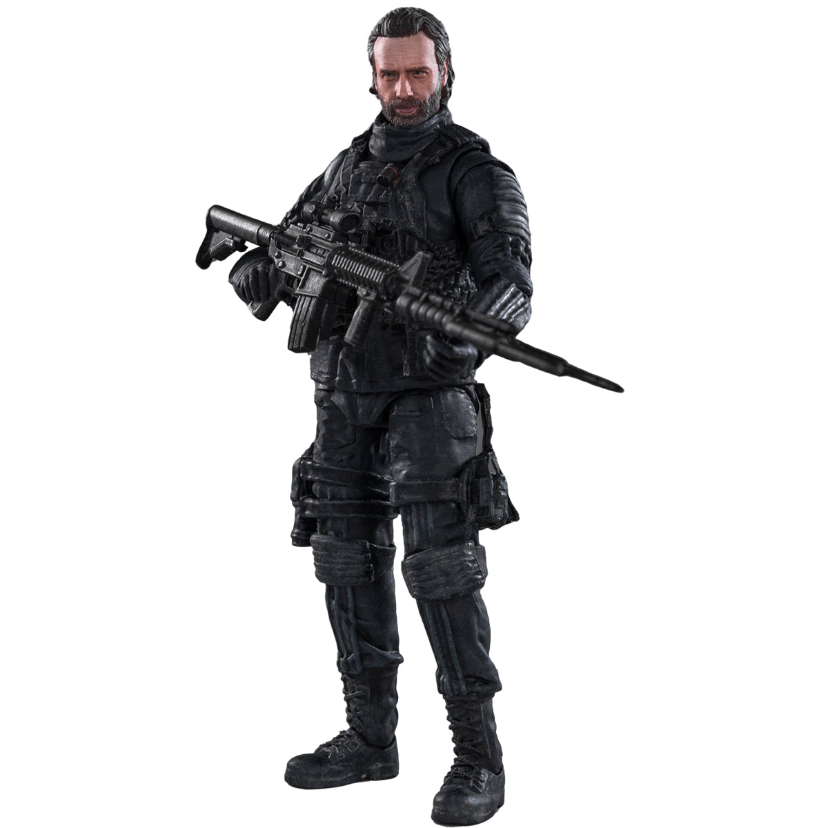 HIYA Exquisita Miniserie Rick de The Walking Dead: Figura de acción de Los que viven