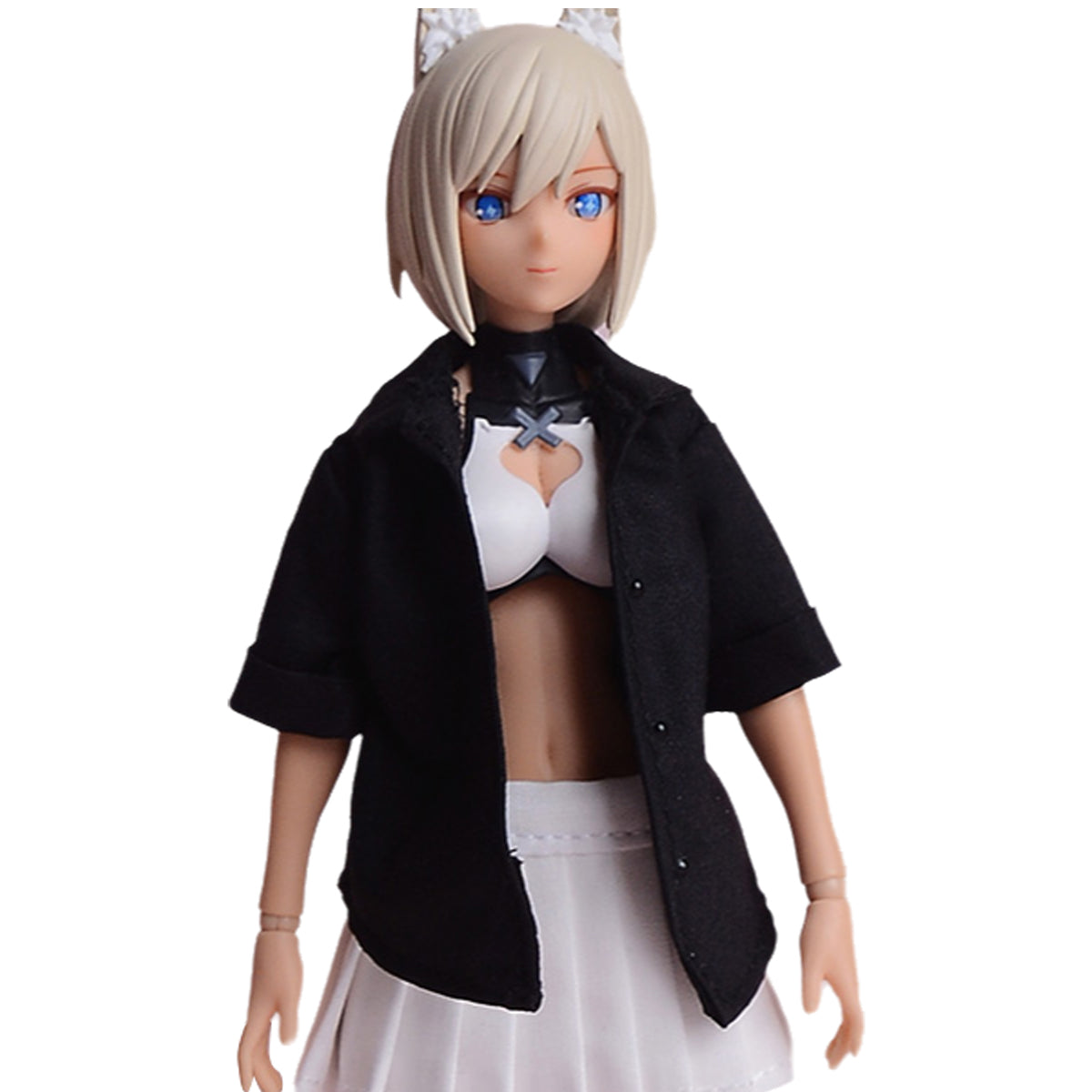 ATStory, Machine Girl Shirt Black Color, Doll Clothes For 6-inches Figure