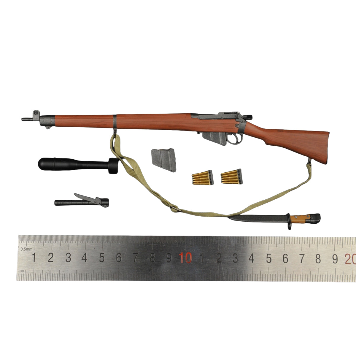 ZYTOYS, WWII British Lee-Enfield No.4 Mk1 Sniper/Rifle Model, Doll Acc