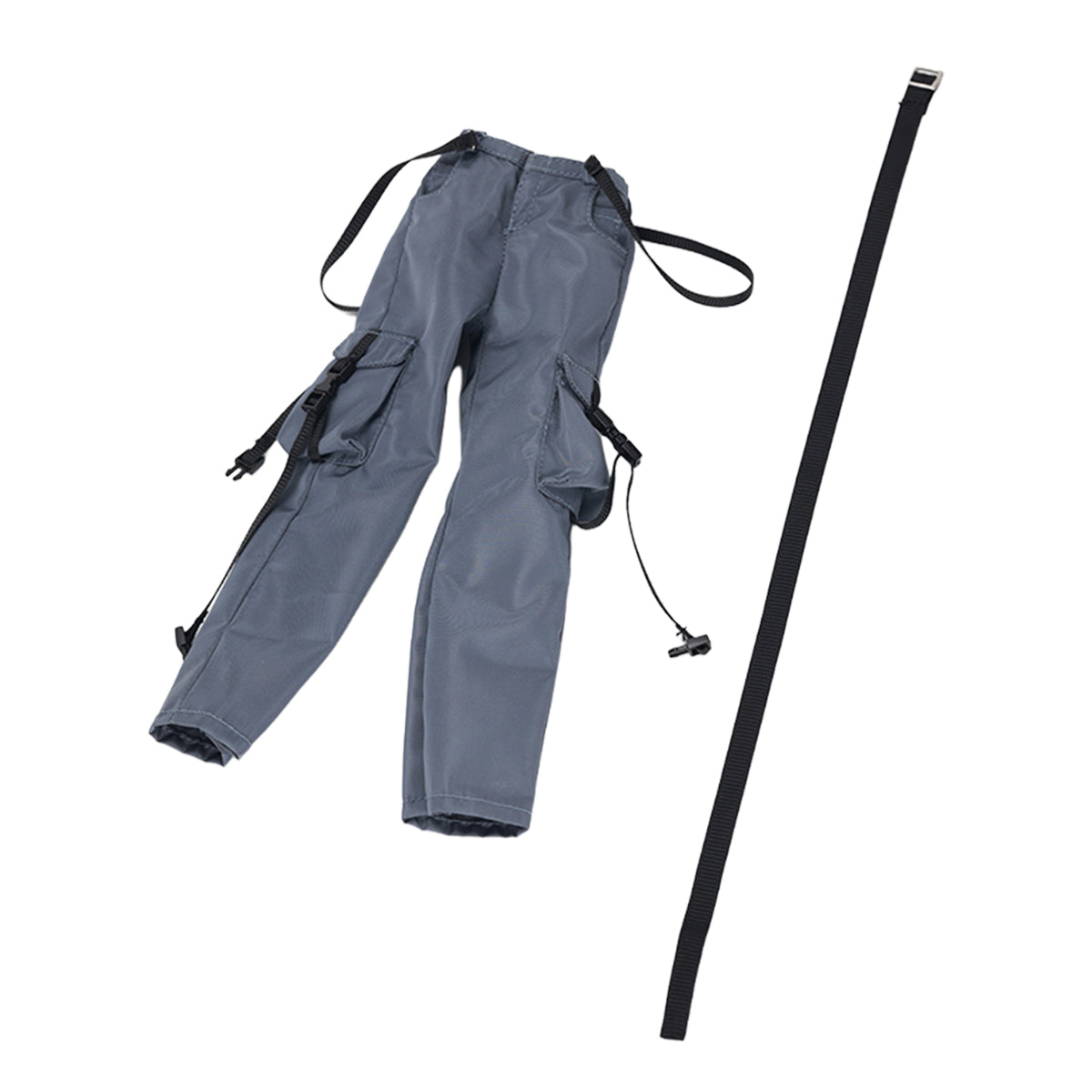 JIAOUDOLL Streetwear Female Cargo Pants + Belt & Short Sleeve T-Shirt Doll Clothes Accessory Fit 1/6 Scale 12-inches Action Figure