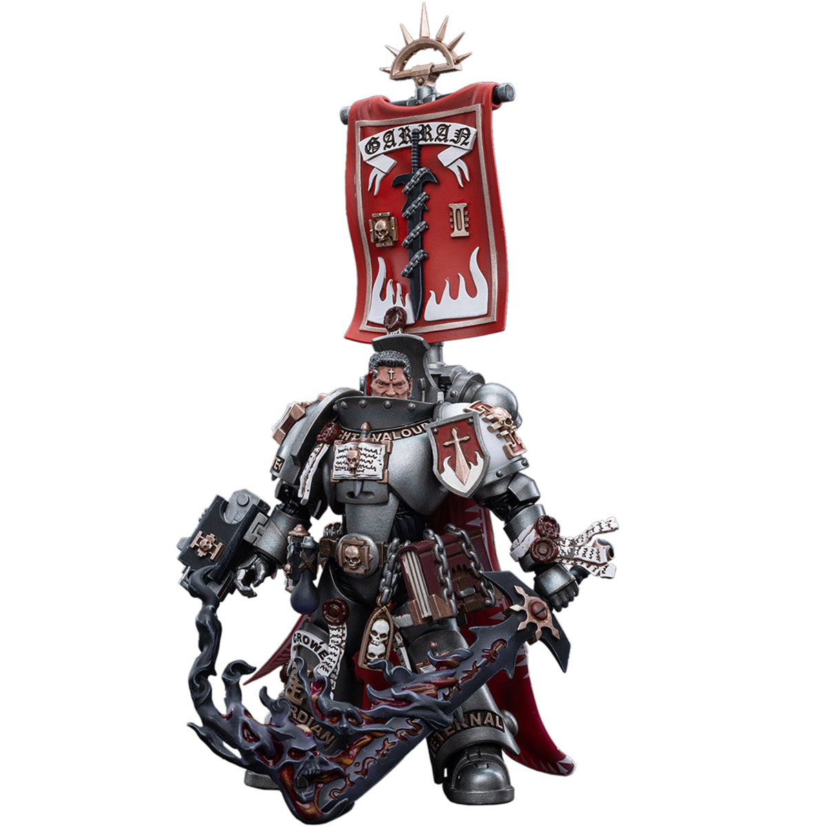 Figuras de acción de Castellan Crowe de los Caballeros Grises de Warhammer 40,000 de JOYTOY