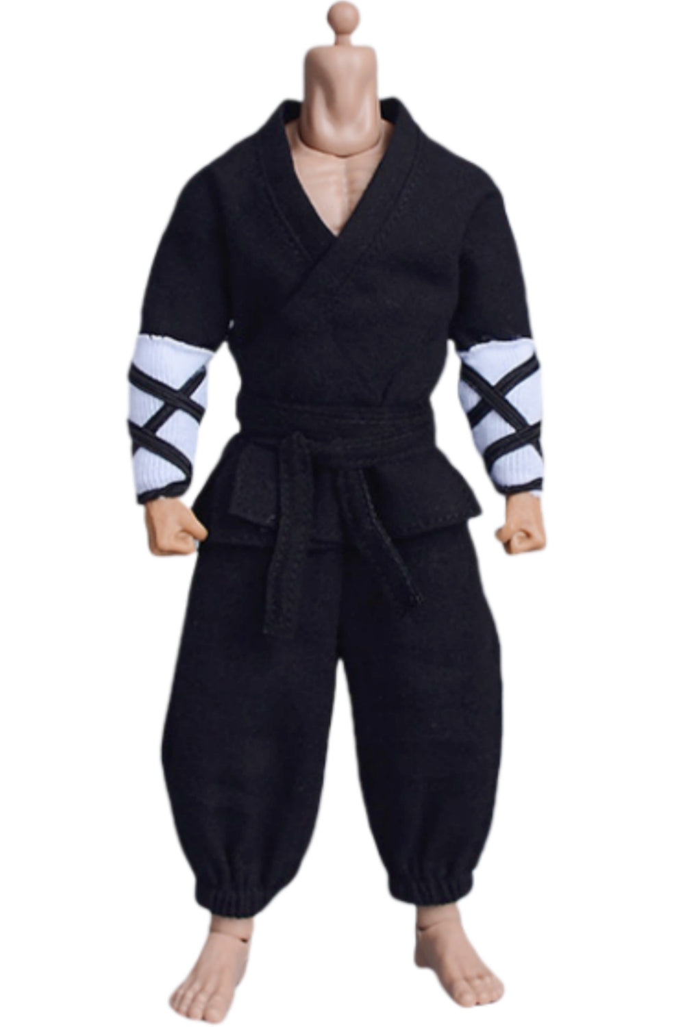ATStory Figure Doll Clothes: Martial Monk fighting suit ,Black, For Action Figure