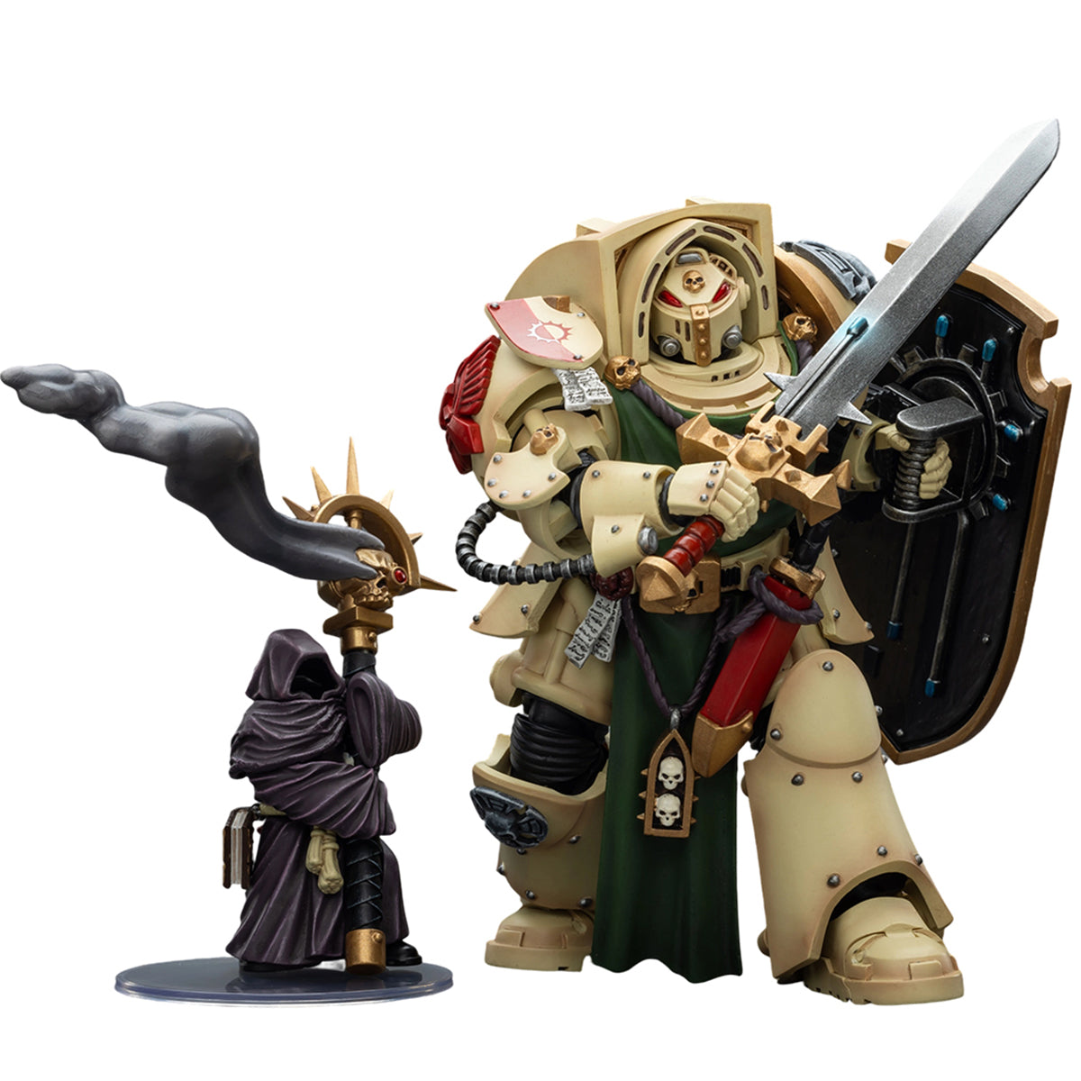 JOYTOY Dark Angels Deathwing Knight With Power Sword Storm & The Sanguinor with Encarmine Broadsword 1/18 Scale Action Figure