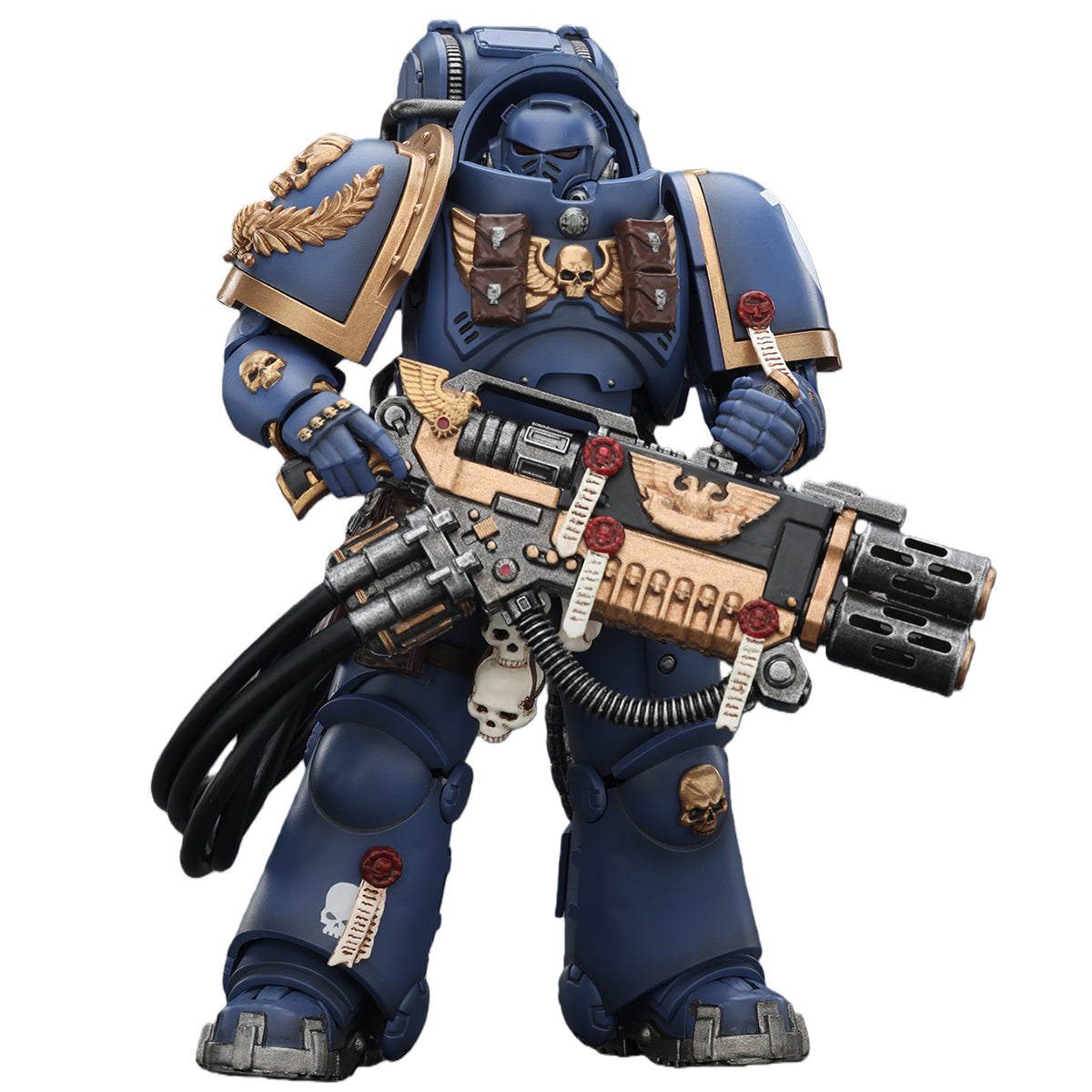JOYTOY Ultramarines Relic Primus Armour with Plasma Pistol and Combat Blade & Ultramarines Heavy Artificer Armor with Relic Multi-Melta & Ultramarines Heavy Relic Primus Armor with Heavy Relic Bolt Rifle