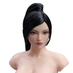 YMTOYS Action Figure Head Sculpt Accessory: Asian Female Head Sculpture - Xiao Zhao, Movable Eye, For 12-inch Miniature Figure