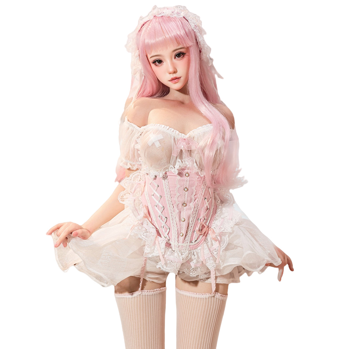 Minova, Miyo Main Doll + Official Outfit Set + Precision Finger Bones (movable fingers) + Hair Implant, 1/3 Scale Figure Full Set