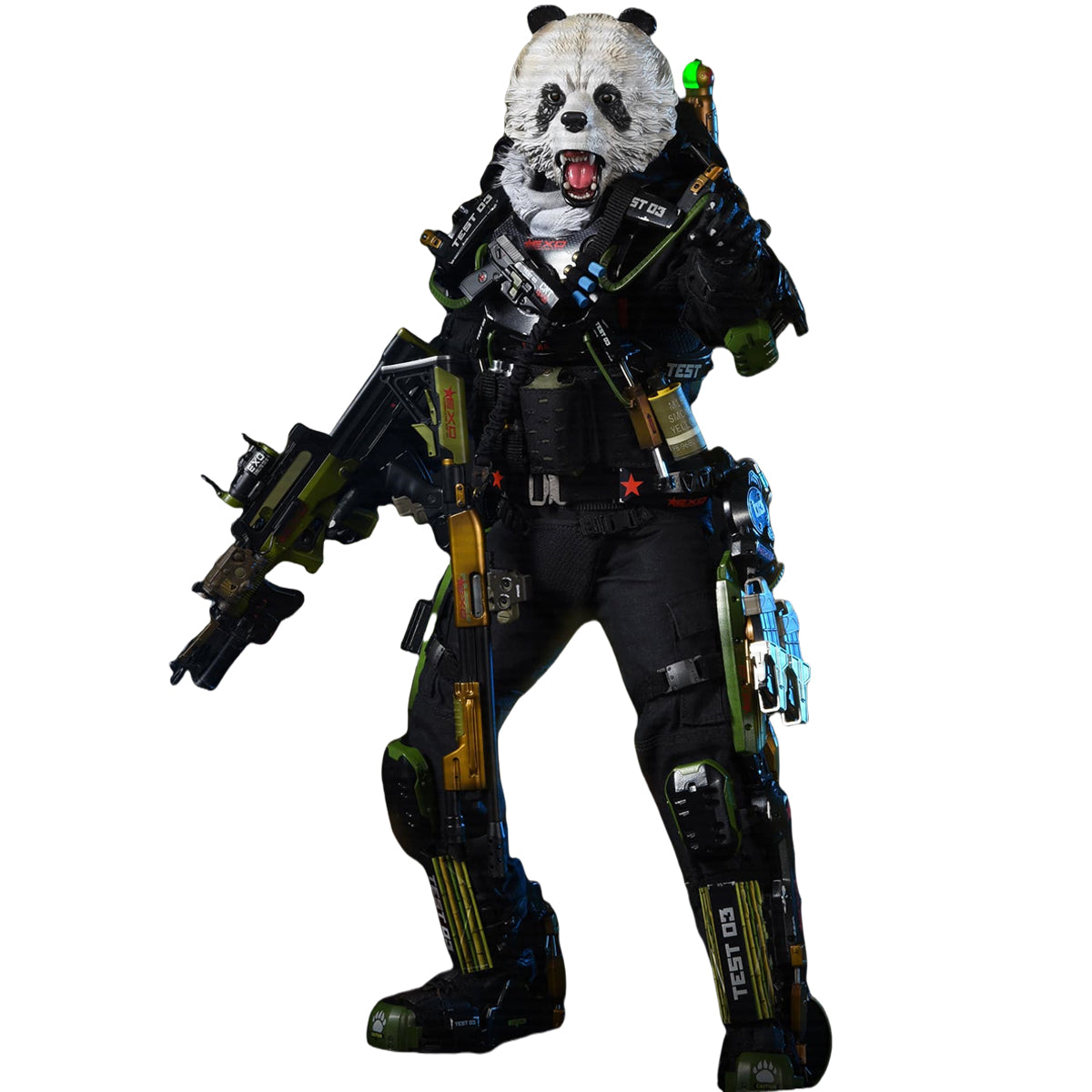 Figuras de acción de la edición de lujo de la División Panda de SOLDADO HISTORIA EXO-Skeleton Armor Suit Test-03