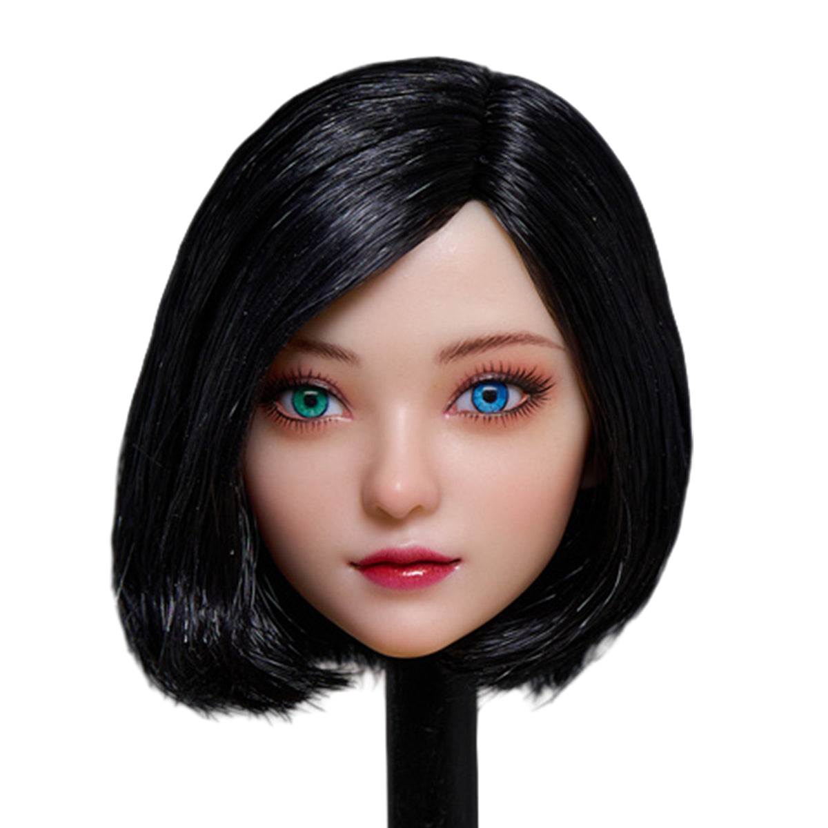 Cabeza femenina con ojos móviles heterocromáticos Z6TOYS, escultura Lele para figuras de acción