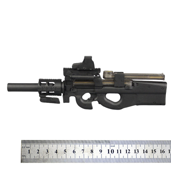 ZYTOYS, P90 Submachine Weapon Gun Model, Doll Accessory for 12-inches