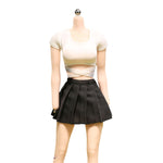 Poupée Jiaou, jupe plissée blanche, vêtements de poupée pour figurine de 12 pouces
