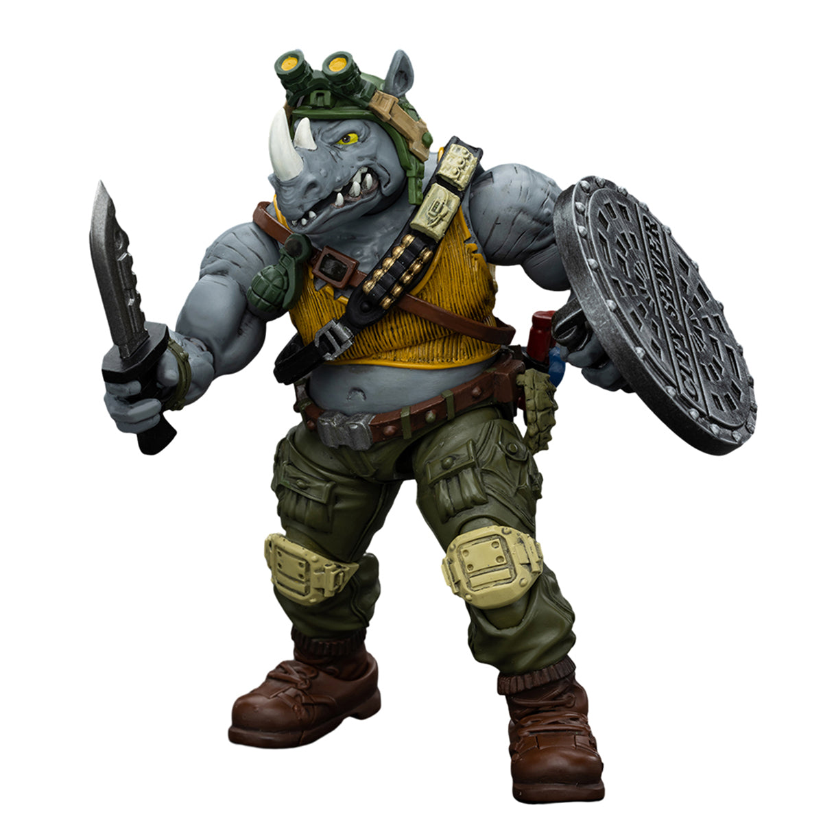 JOYTOY TMNT Series, Rocksteady, Collectible Action Figure