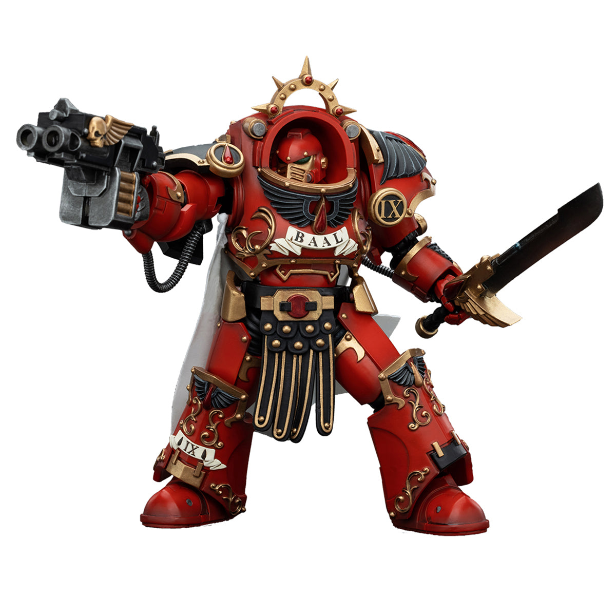 JOYTOY Blood Angels Legion Praetor in Tartaros Terminator Armour Warhammer 1/18 Action Figure