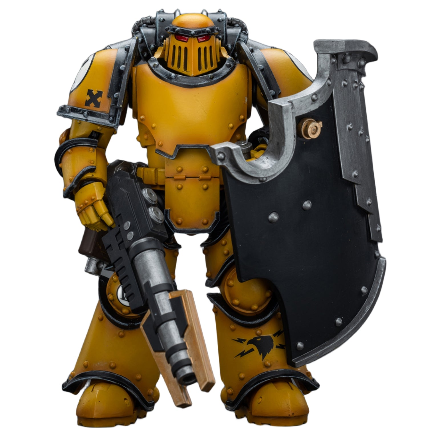 HiPlay JoyToy Warhammer The Horus Heresy Collectible Figure: Imperial Fists Legion MkIII Breacher Squad Legion Breacher with Lascutter 1:18 Scale Action Figures JT9121