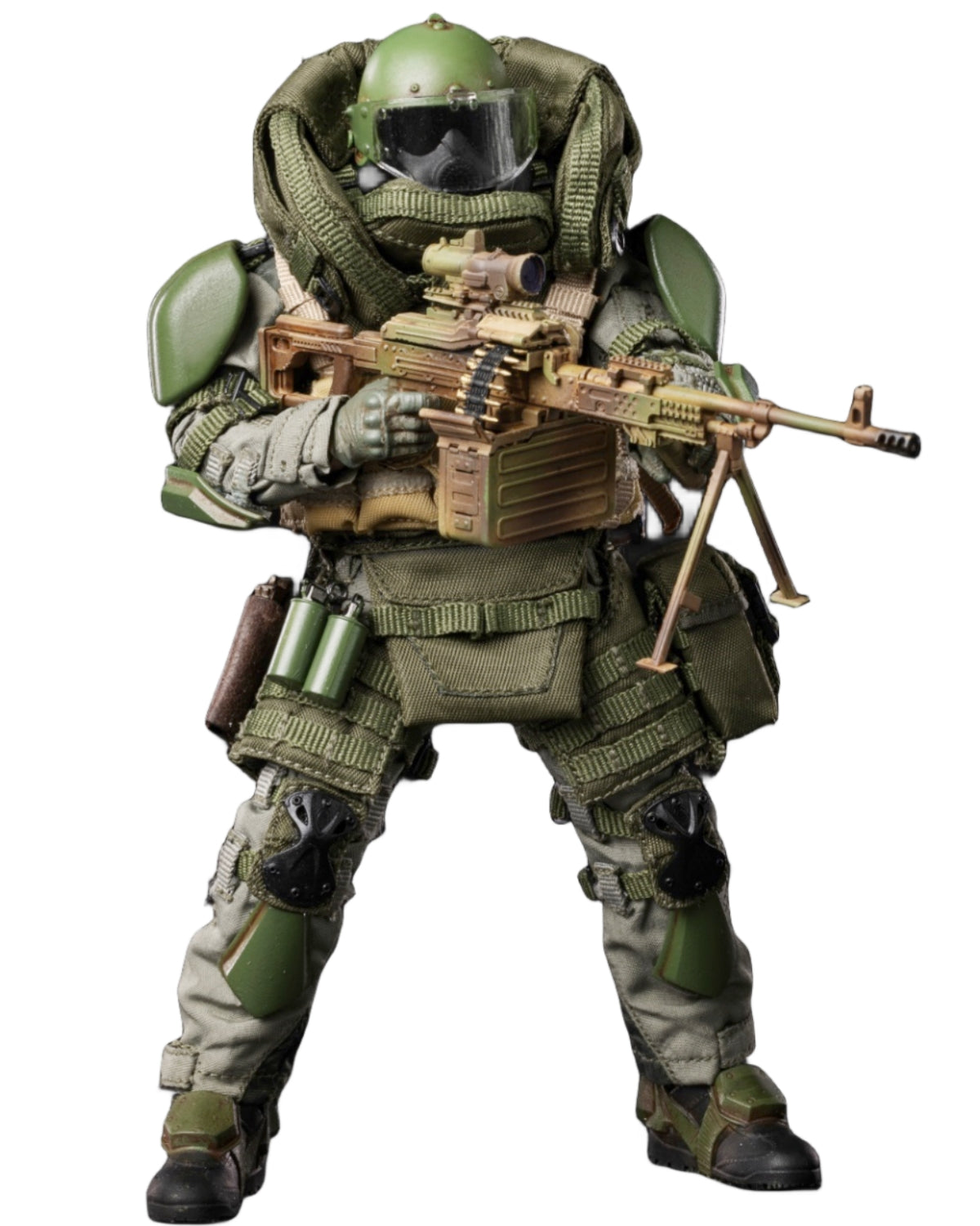 (Only Shipped to the US) HASUKI Collectible Figure Full Set: Shield Soldier, Video Game, Military Style, Seamless Design, 1:12 Scale Miniature Action Figurine SA02