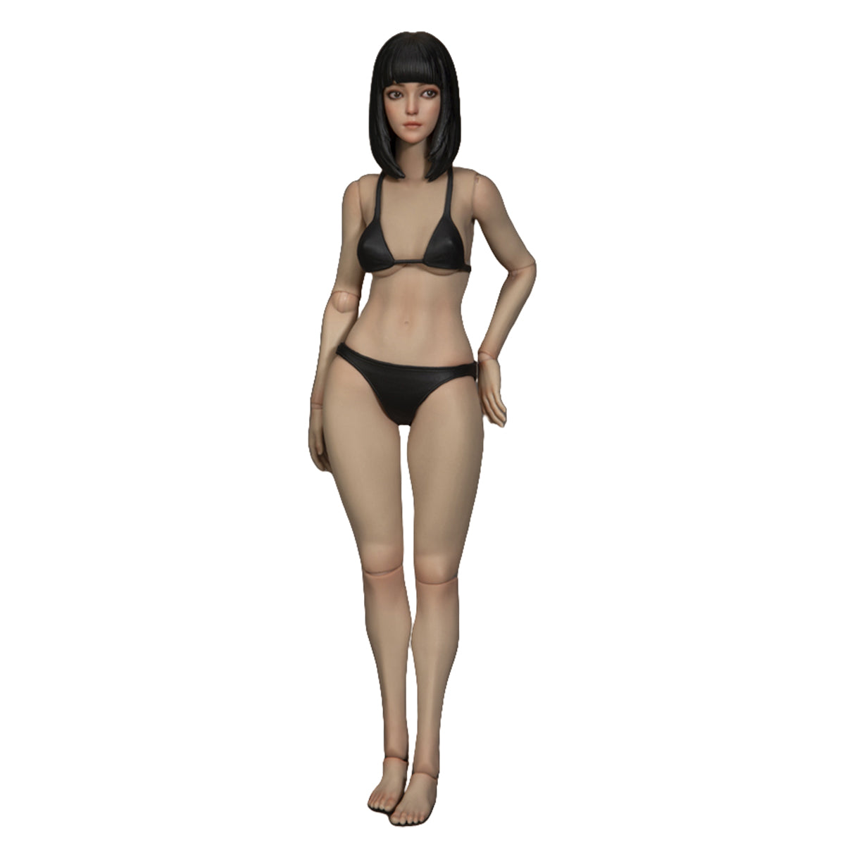TBLeague Female Articulated Joints Black Hair Light-Suntan Skined & Gray Hair Pale-Skined with Head Sculpt 1/6 Scale Action Figure Body