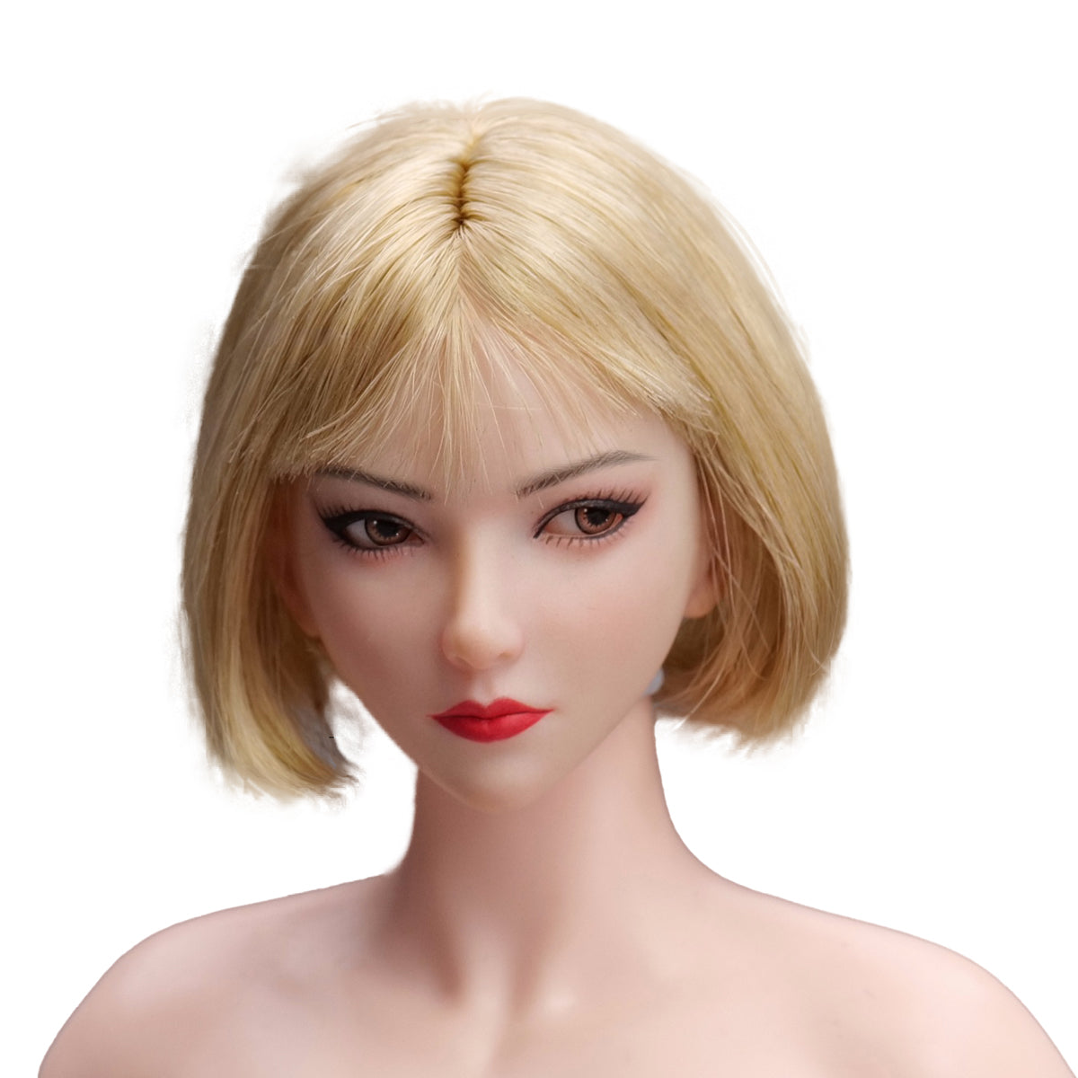 YMTOYS 1/6 Scale Figure Head Sculpt: Asian Female Head Sculpt - Young Koi, Movable Eyes, 12-inch Miniature