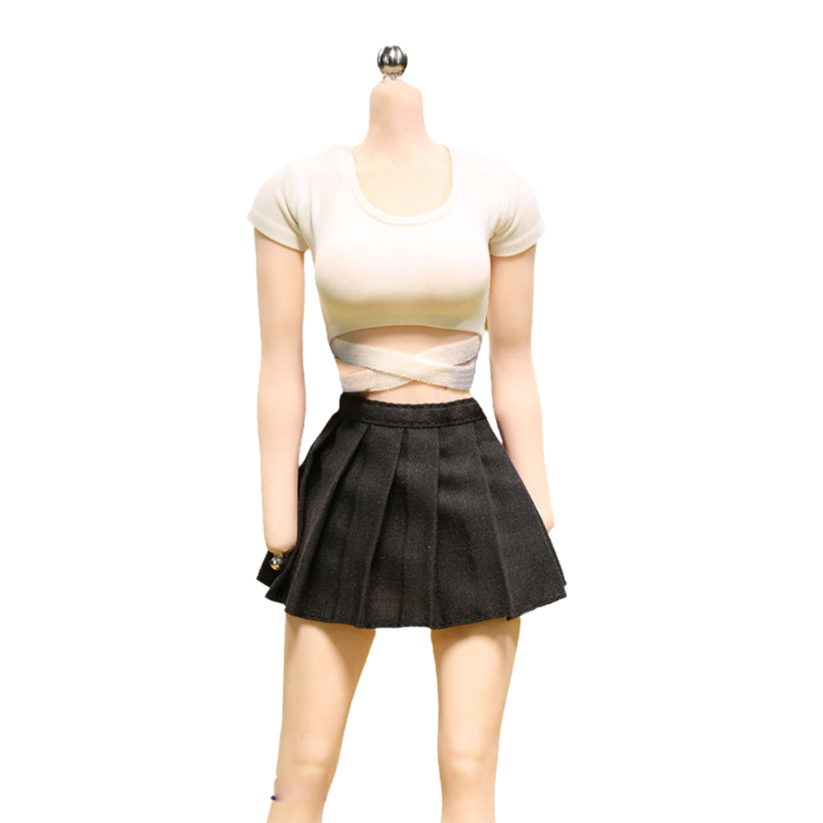 MUÑECA JIAOU, falda plisada color negro, ropa para muñecas de 12 pulgadas