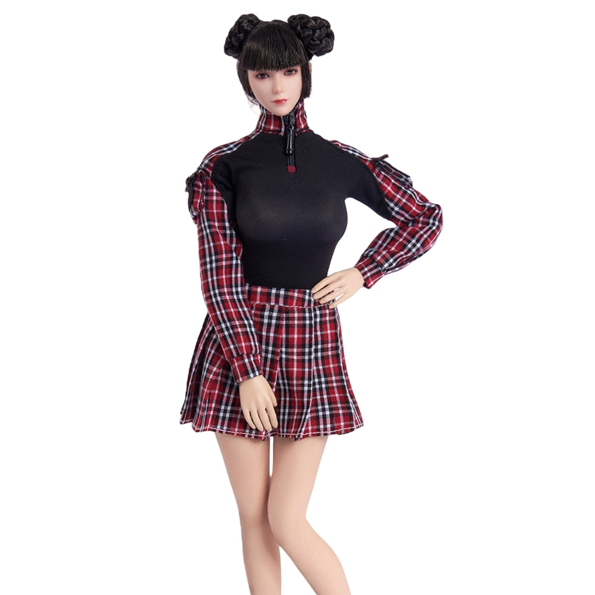 Toyscentre, Female Plaid Tops JK Skirt, Doll Clothes Accessory for 12-inches Action Figurine