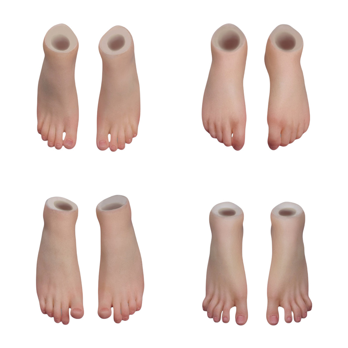 Modelo de pie femenino VSTOYS color blanco para figuras de acción