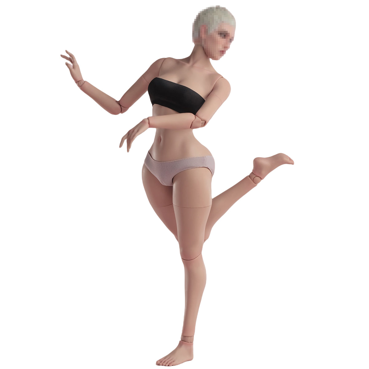 Figurine articulée Worldbox standard, buste moyen, peau bronzée claire, taille d'abeille, figurine féminine
