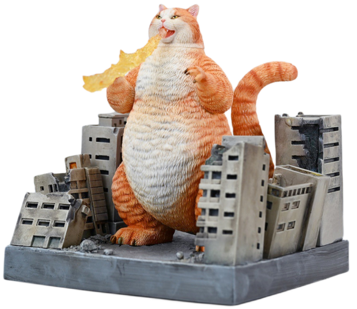 JXK JXK226c Meowzilla Base Expertly Hand-Painted Lifelike Animal Figurine