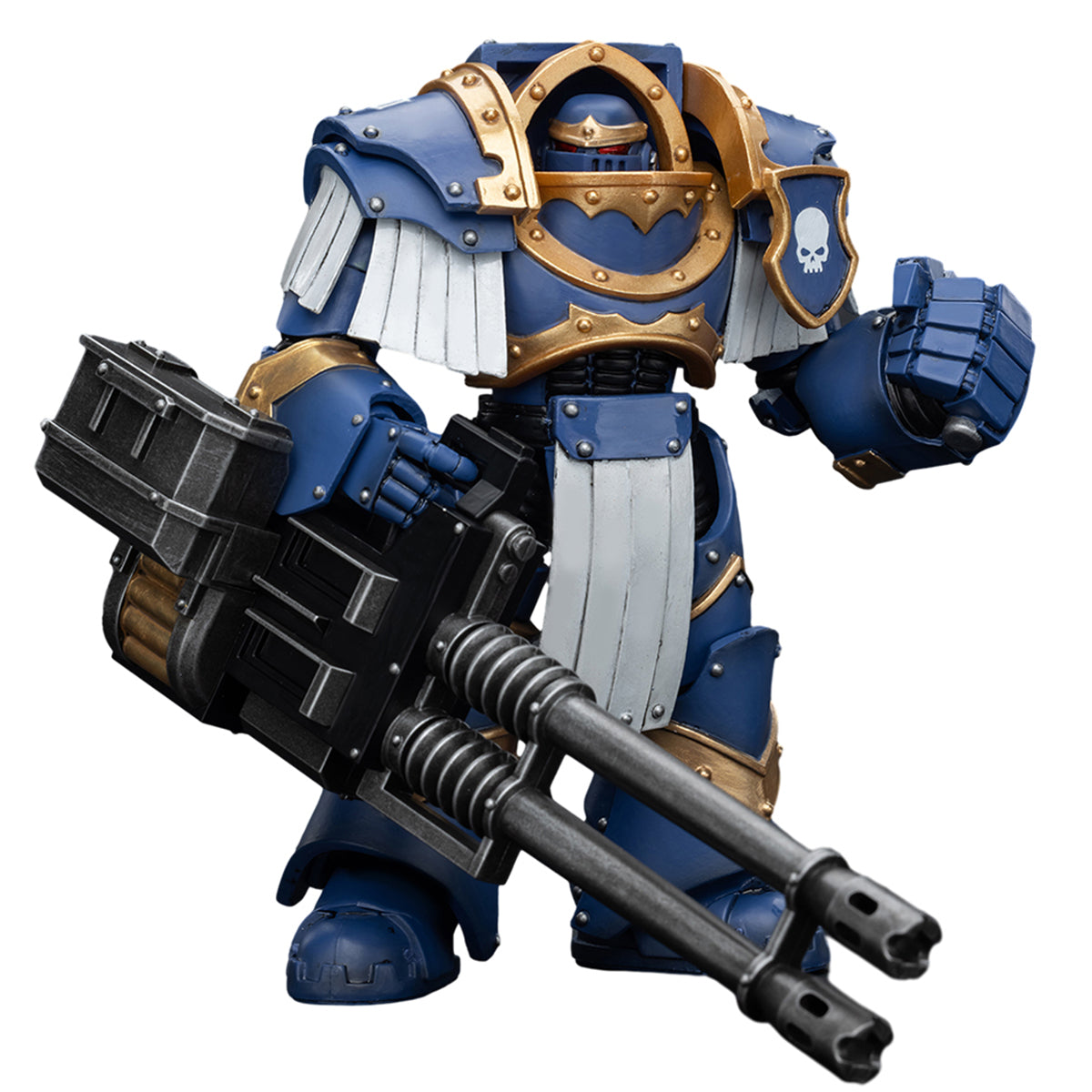 (Only Shipped to the US) JOYTOY Warhammer The Horus Heresy Series, Ultramarines Cataphractii Terminator Squad: Terminator with Reaper Autocannon, 1/18 Scale Collectible Action Figure JT7486