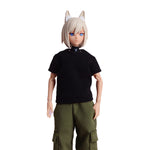 Vêtements de poupée ATStory : T-shirt noir à manches longues et courtes pour figurine de 15 cm
