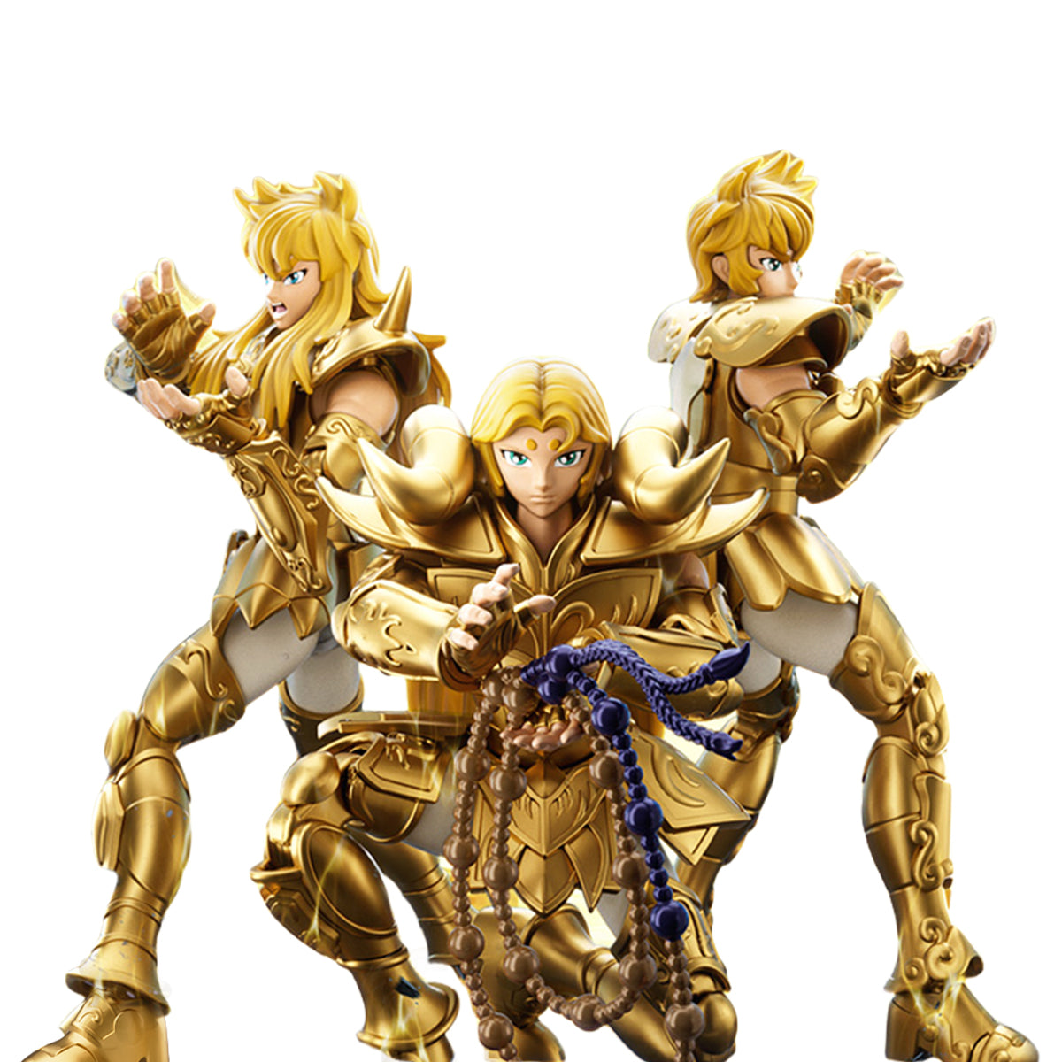 Kits de modelos de ensamblaje de clase campeón de la serie Saint Seiya de Blokees (paquete de 3)