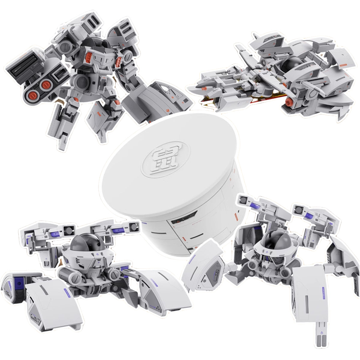 Loong Spirit Hidden Beast Face Zodiac Mecha Rat Instant Noodle Assembly Model Kits