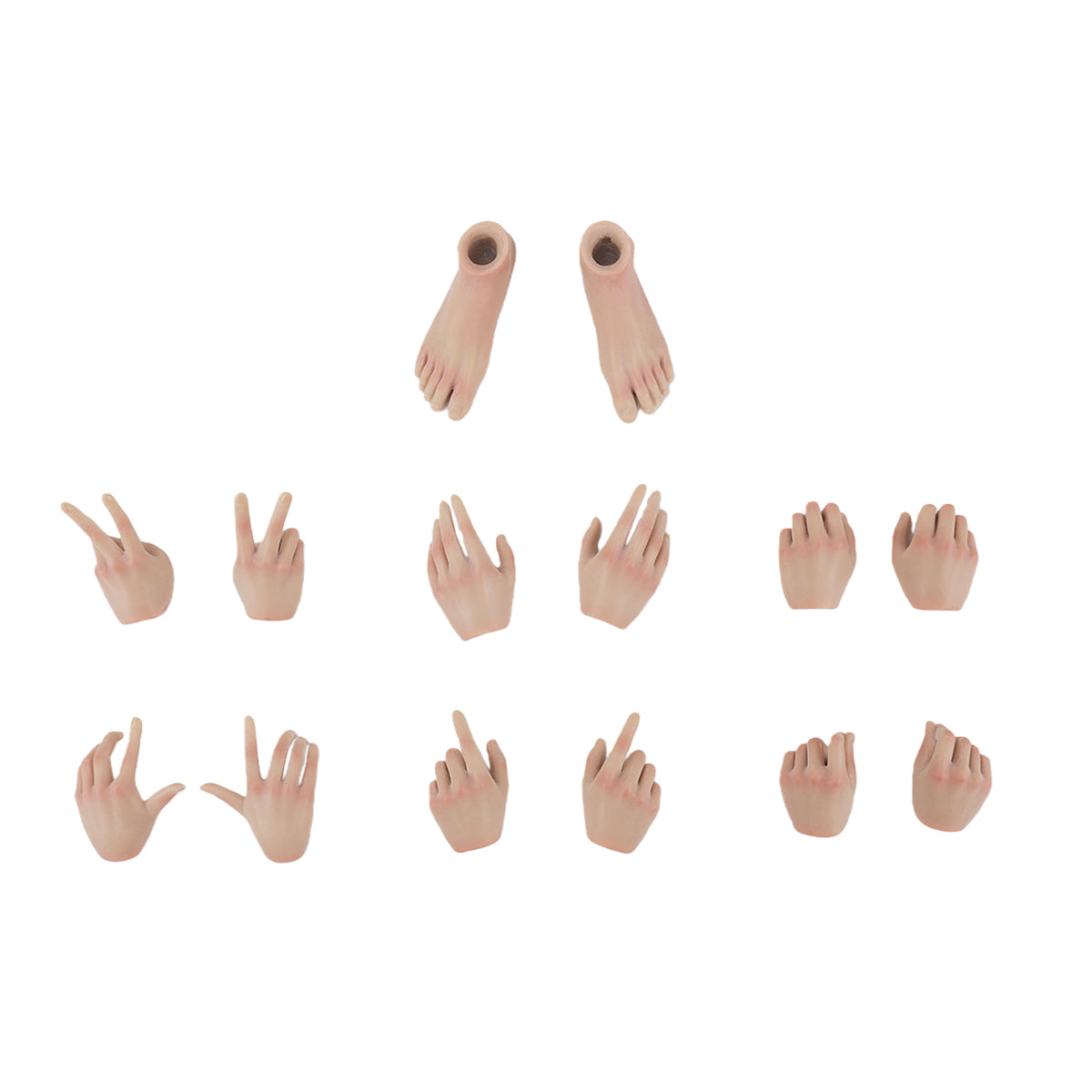 JIAOUDOLL Female Soldier Figure Hands & Feet Accessory Pack 4.0 Premium Hand Set JOQ-H04 1/6 Scale Fit Action Figure