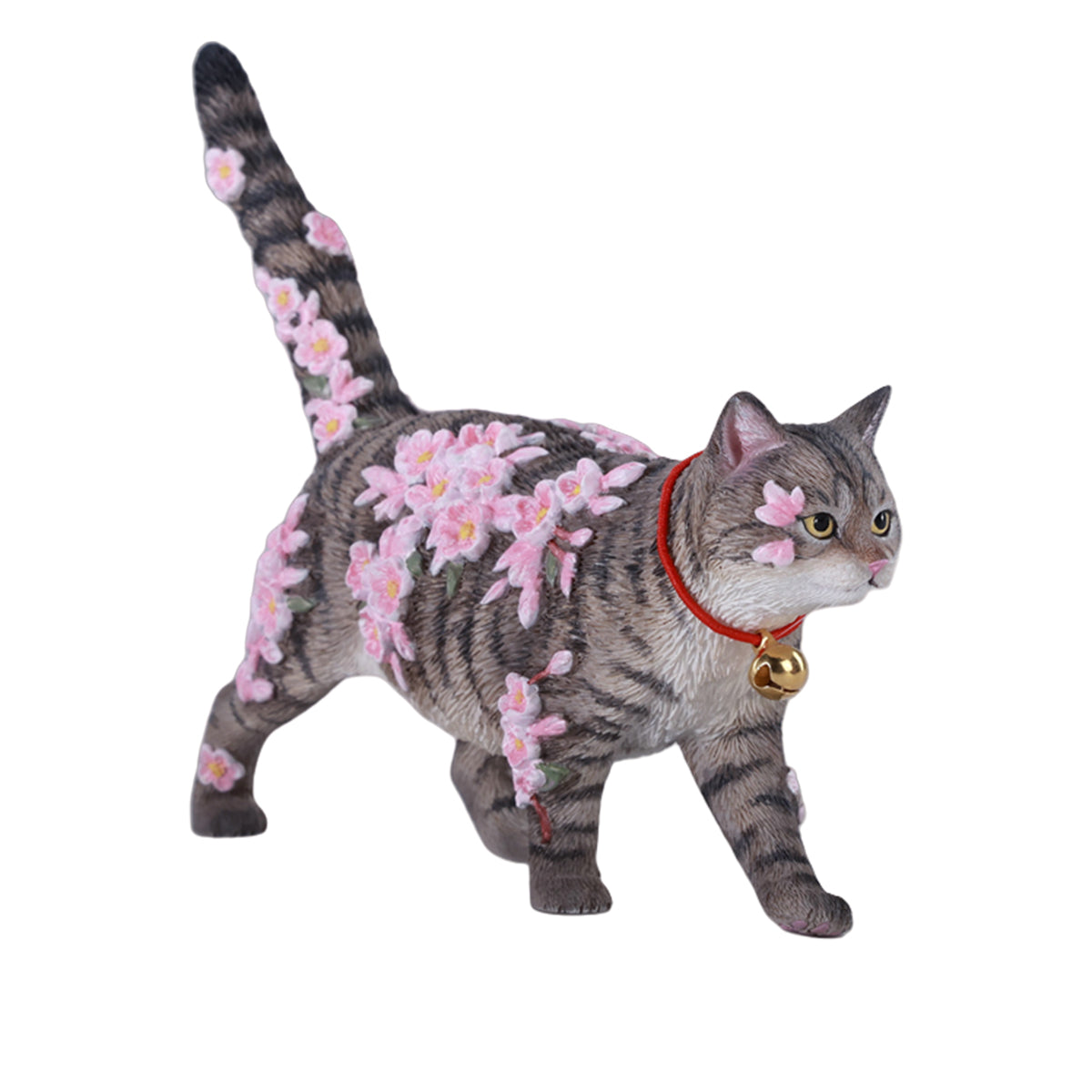 JXK, Cherry Blossom Cat, Static Animal Figurine