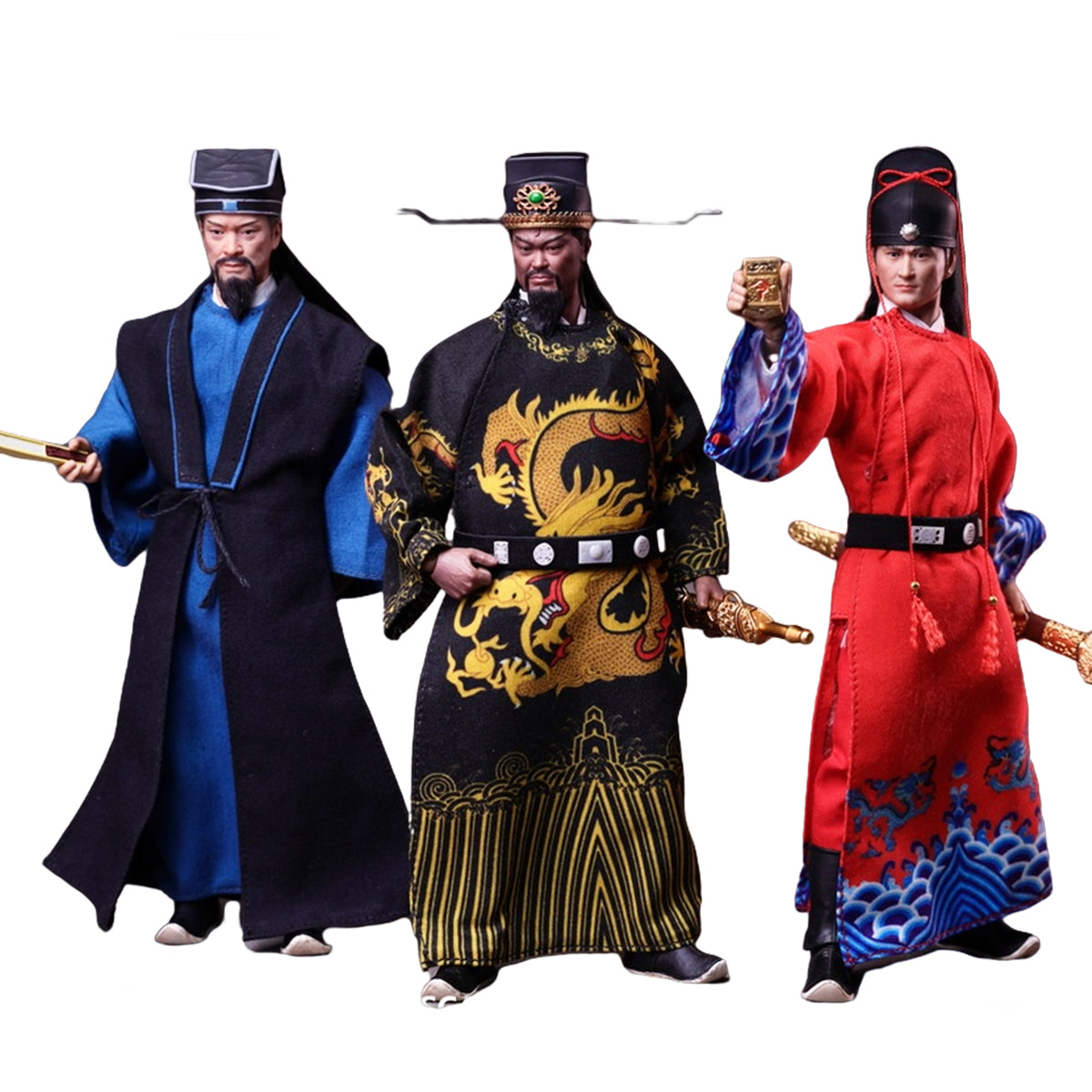 QIANLONG TOYS, Song Dynasty Bao Zheng, Bao Qing tian & Gong Sun Ce & Southern Knight Zhan Zhao, Action Figures